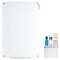 Tempered Glass Magnetic Dry Erase Board with Tray & Frame-less Design